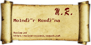 Molnár Roxána névjegykártya