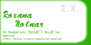 roxana molnar business card